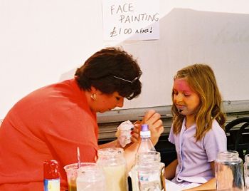 Photo of face painting taken by Steve Bryant