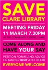 Save Clare Library public meeting